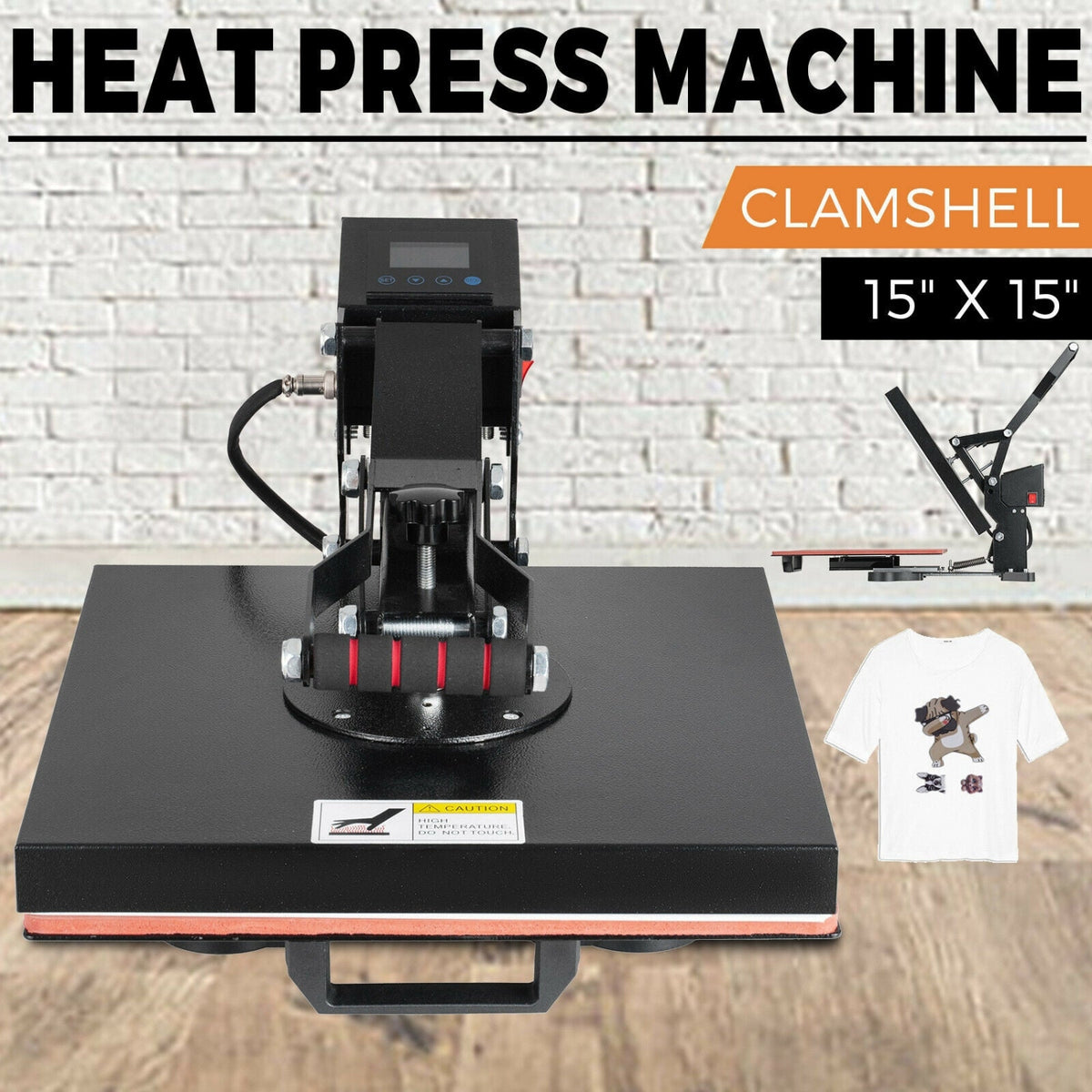 15 X 15 Clamshell Heat Press Machine – Prinsta Heat Press